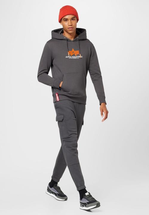 Produktbild Alpha Industries Basic Hoody Rubber Hooded Sweat voor heren Vintage Grey (M)