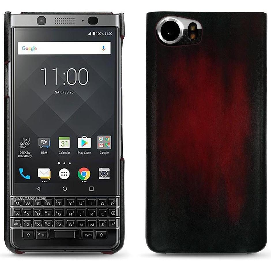 Thumbnail - Noreve Lederschutzhülle (Blackberry KEYone), Smartphone Hülle, Rot