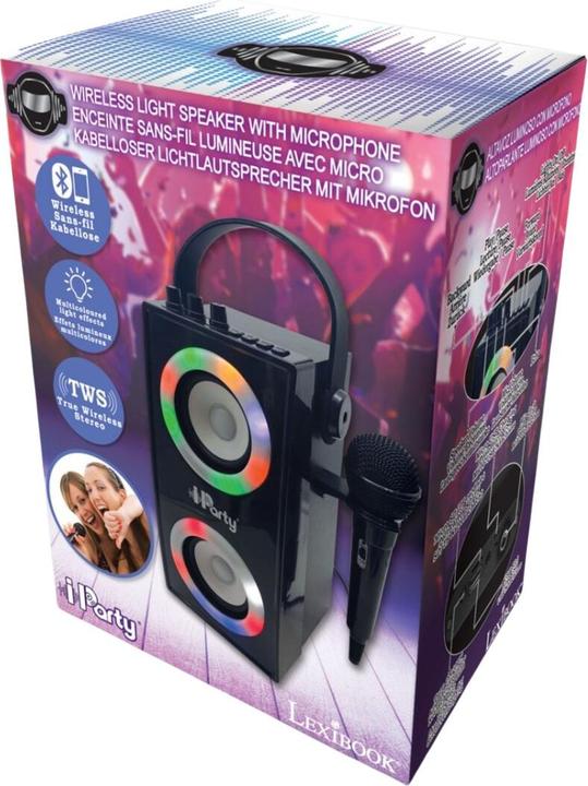 Actual product image Lexibook iParty Portable Bluetooth Speaker with Microphone and Light Effects (Active)