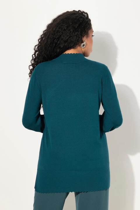 Produktbild Ulla Popken Pullover, Muschelsaum, Stehkragen, Langarm (56)