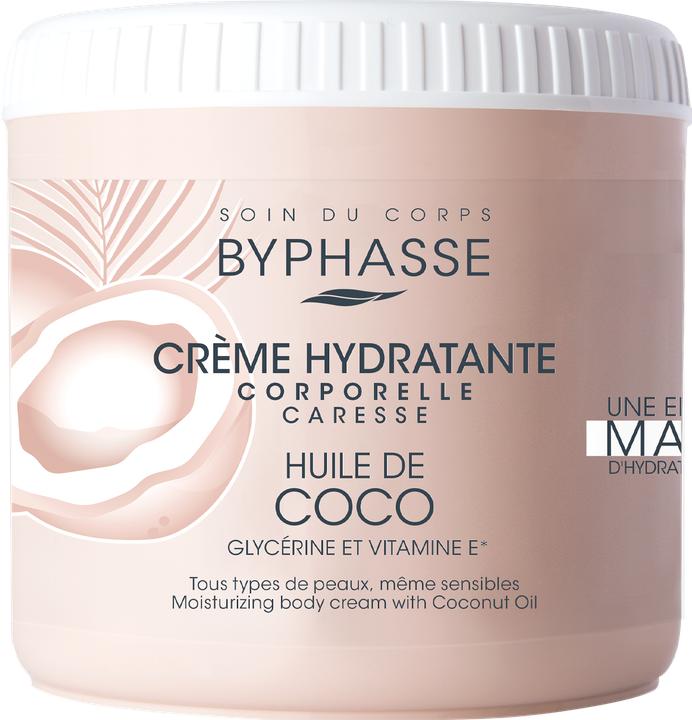 Byphasse Crema Hidratante Corporal Aceite De Coco 500ml (Beurre corporel, Crème pour le corps, 500 ml)