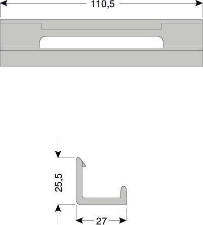 Produktbild Cinetto PS40 Clipteil Befestigung Doppellaufschiene/Laufschiene, zum Schrauben (1 Stk.)
