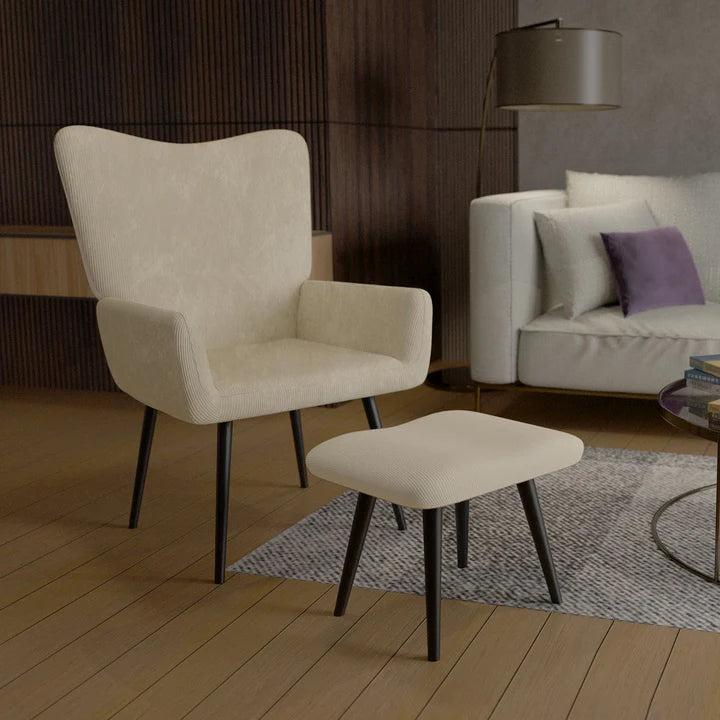 Produktbild Juskys Ohrensessel Relaxsessel mit Hocker