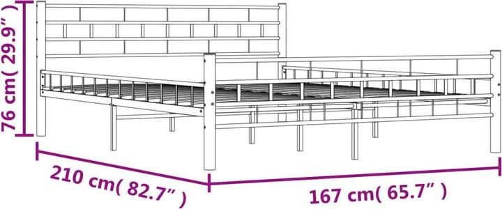 Produktbild vidaXL Bettgestell (160 x 200 cm)