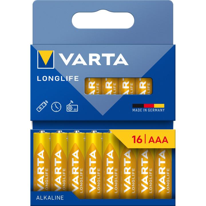 Produktbild Varta Longlife Alk/Man LR03 (16 Stk., AAA, 1230 mAh)