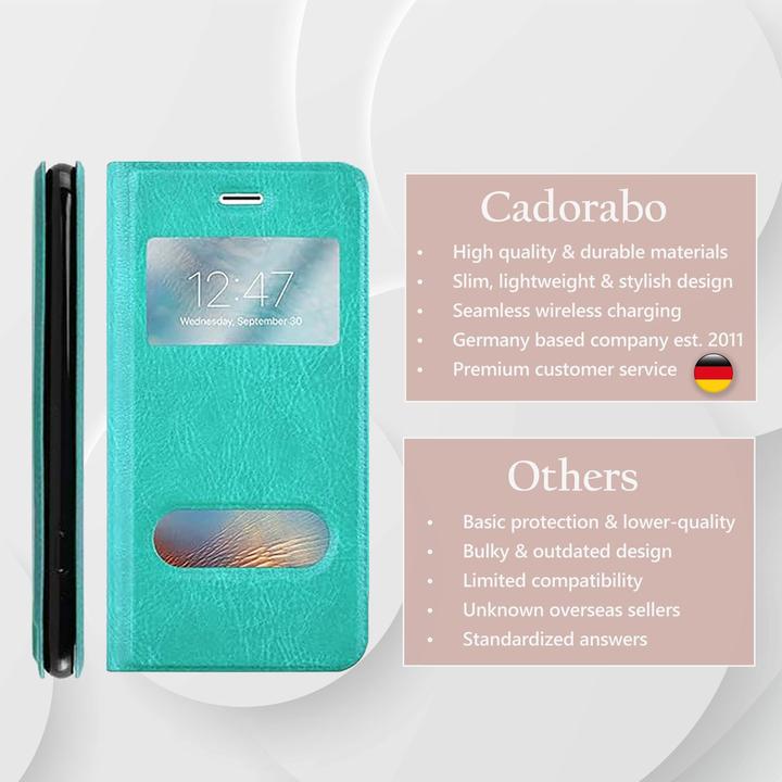 Actual product image Cadorabo Book with View double window cover (Apple iPhone 7, Apple iPhone 8, Apple iPhone SE (2nd Gen), Apple iPhone SE (3rd Gen))