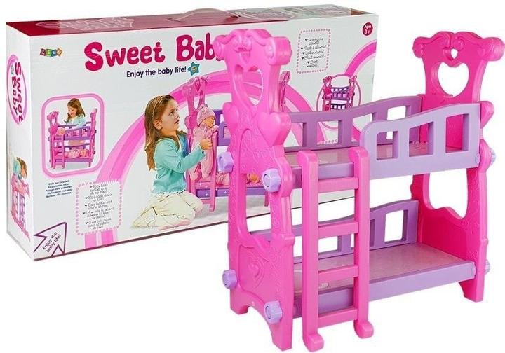 Image du produit Lean Toys Lit superposé rose pour poupées