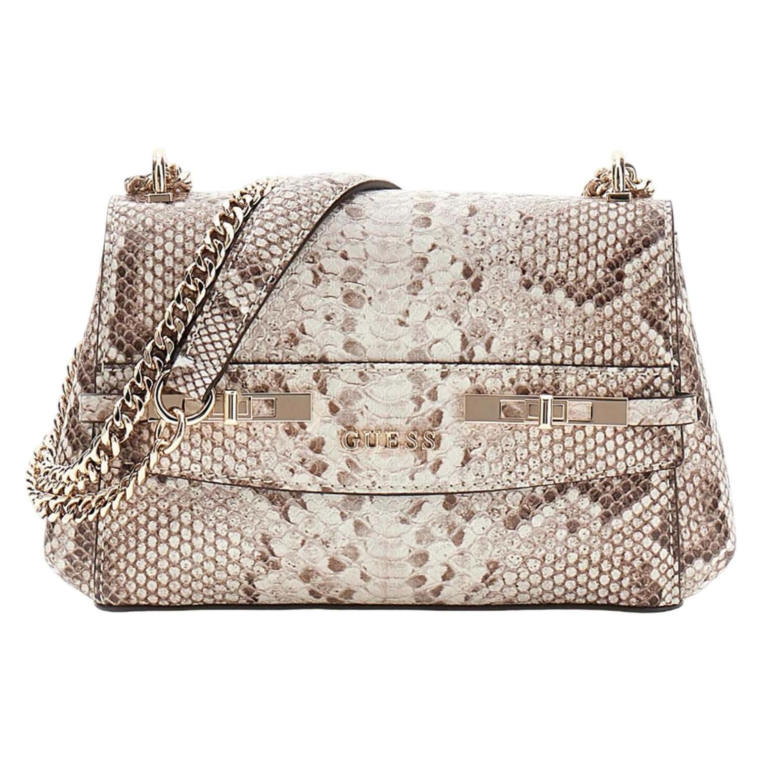 Guess, Damen, Handtasche, Melinda Mini Convertible Xbody Flap Bag, Beige