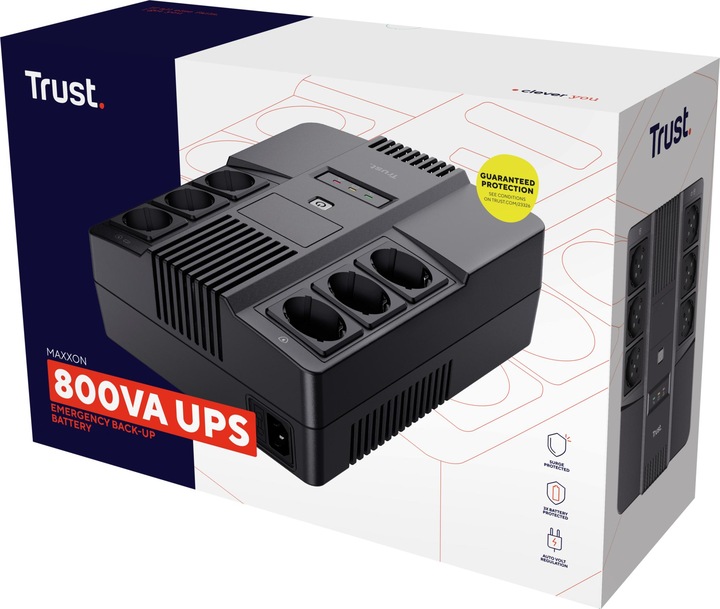 Actual product image Trust Usv Maxxon Powerip Ups 800va (0.80 VA, 800 W)