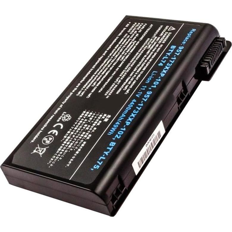 AccuCell Akku passend für MSI 957-173XXP-101, -102, BTY-L74, BTY-L75 (4400 mAh), Notebook Akku, Schwarz