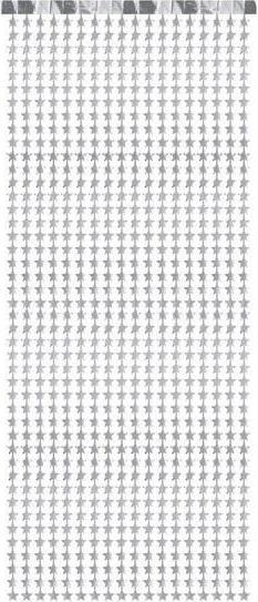 Productafbeelding Partydeco Feestgordijn - Sterren, Sidabrinis, 100x245cm (1 Stuk)