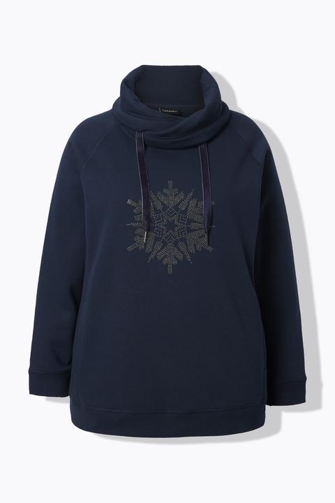 Produktbild Ulla Popken Sweatshirt, Schneeflocke, Stehkragen, Langarm (46)