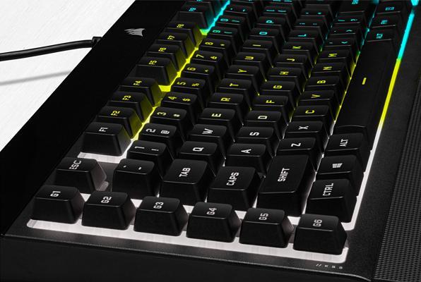 Image du produit Corsair K55 RGB PRO - Taille complète - USB - AZERTY - RGB LED - Noir (BE, Filaire)