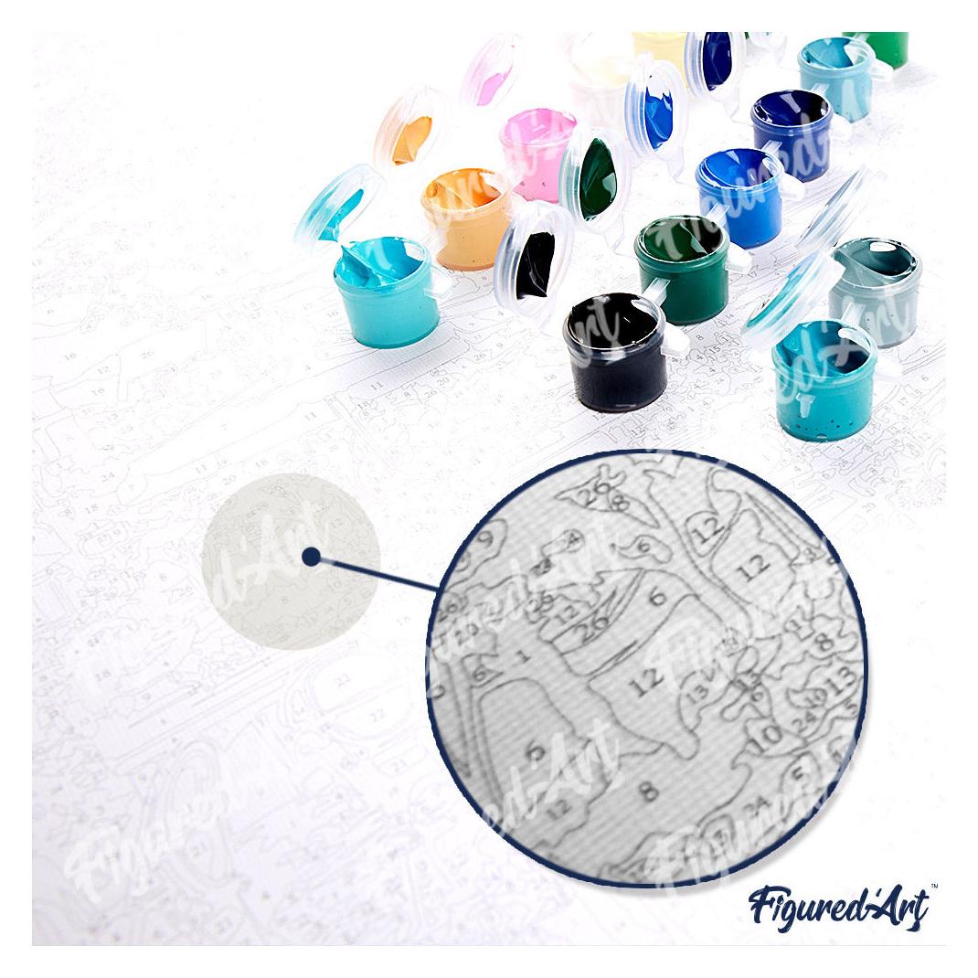 Kit Pittura Con Numeri Wowdecor Conigli 40,6x50,8 Cm Tela Prestampata Senza Cornice