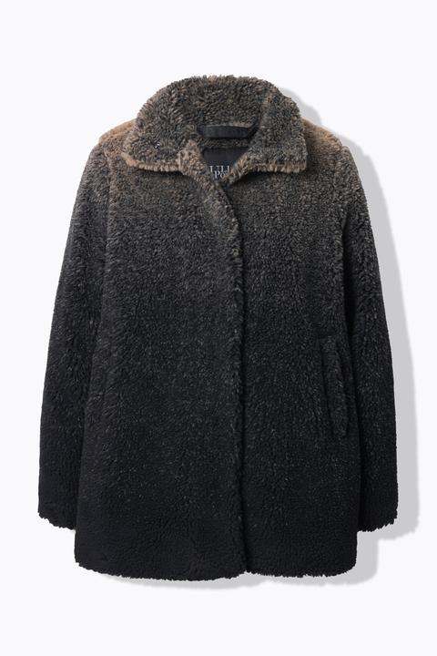 Actual product image Ulla Popken Gradient Teddy Fleece Coat