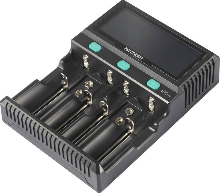 Actual product image Voltcraft IPC-4 round cell charger LiIon, LiFePO, NiMH, NiCd, LiFePO4 A, Mignon (AA), Micro (AAA) (1 pcs., 10440, 14500, 16340, 17335, 17500, 17670, 18490, 18650, 21700, 22650, 26500, 26650, 32650, AA, Sub-C, AAA, A, Chargers without battery)