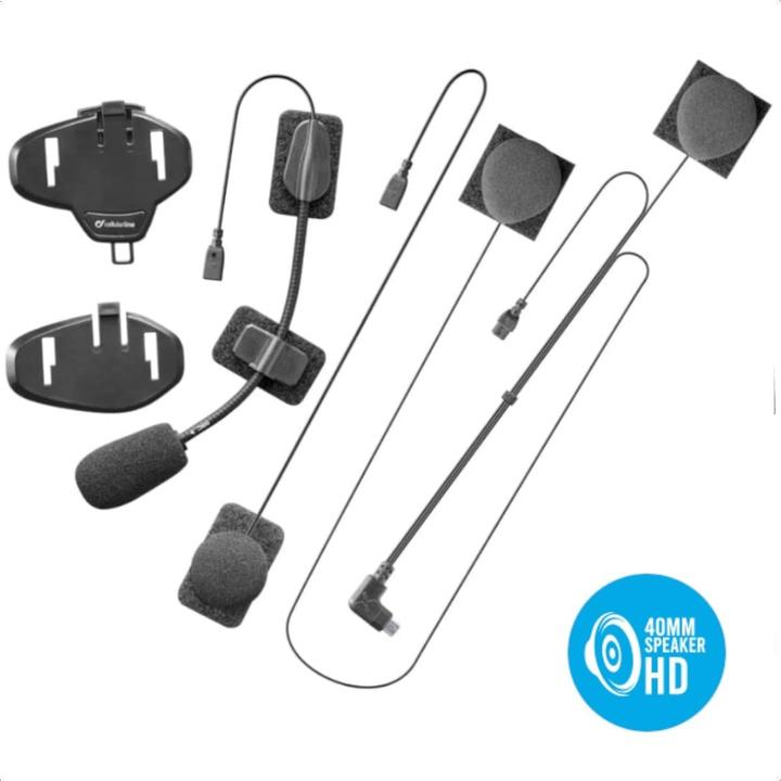 Produktbild Interphone HD-Motorrad-Doppelgegensprechanlage, 4 Personen, 1 km, 20 Std. Reichweite, GPS, wasserdicht, (2er Set)