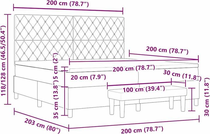 Produktbild vidaXL Bettmatratze (200 x 200 cm)