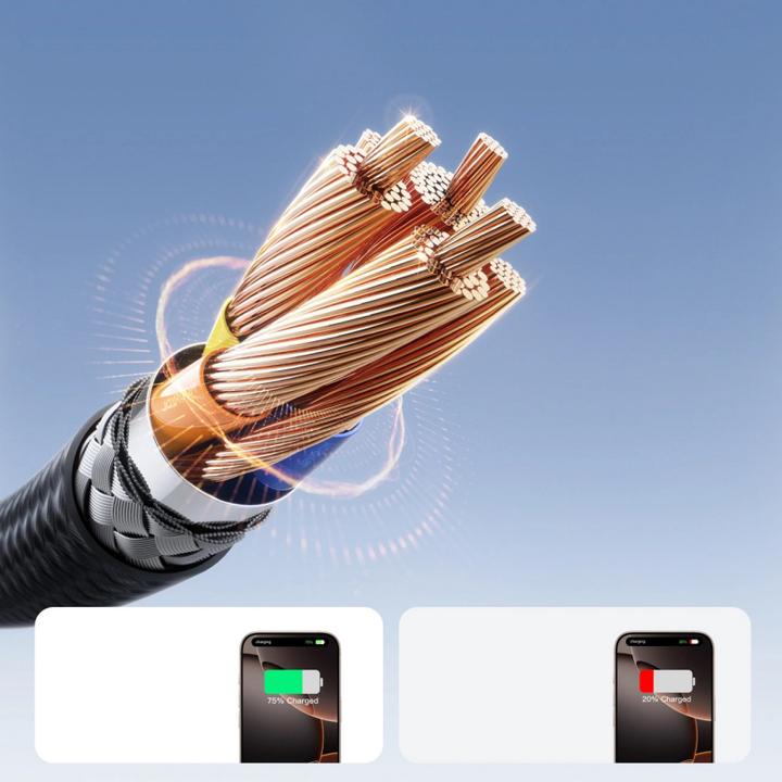 Produktbild Joyroom Flash Series Fast Charging USB-C to USB-C Cable 60W, 2m - Black (2 m, USB 3.2 Gen 1, 60 W)