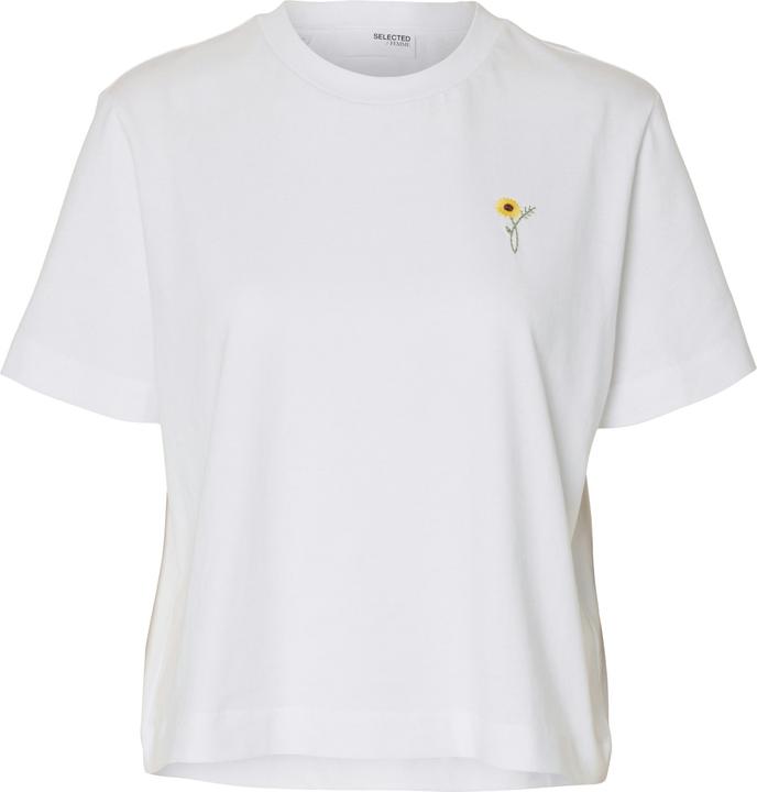 Actual product image Selected Femme Besticktes T-Shirt mit Rundhalsausschnitt (S)