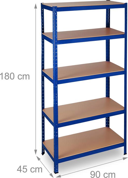 Actual product image Relaxdays Heavy-duty Shelving Blue