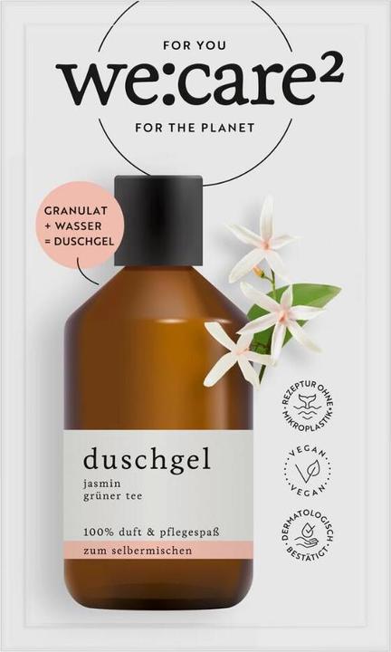 Produktbild we:care2 Duschgel-Granulat, Jasmin-Grüner Tee
