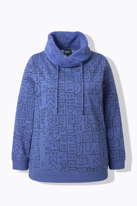 Produktbild Ulla Popken Sweatshirt, bedruckt, Teddy-Stehkragen, Langarm (68)