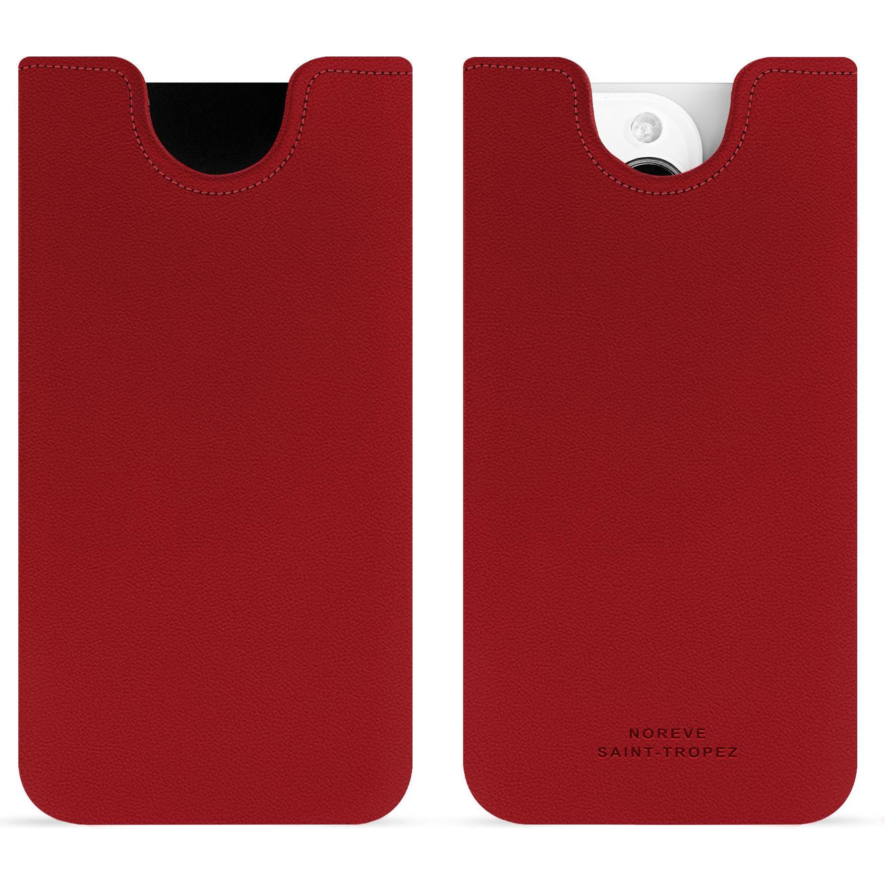 Thumbnail - Noreve Lederschutzhülle (Apple iPhone 15 Pro), Smartphone Hülle, Rot