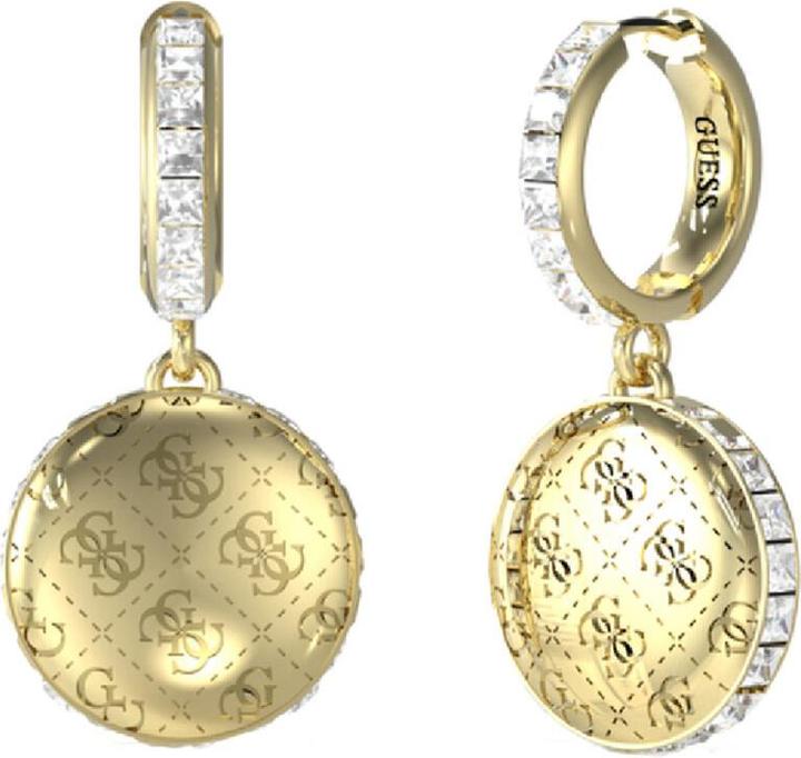 Actual product image Guess Stylish gold-plated earrings with zircons 4G Rising JUBE04267JWYGT/U (Gold-plated steel)