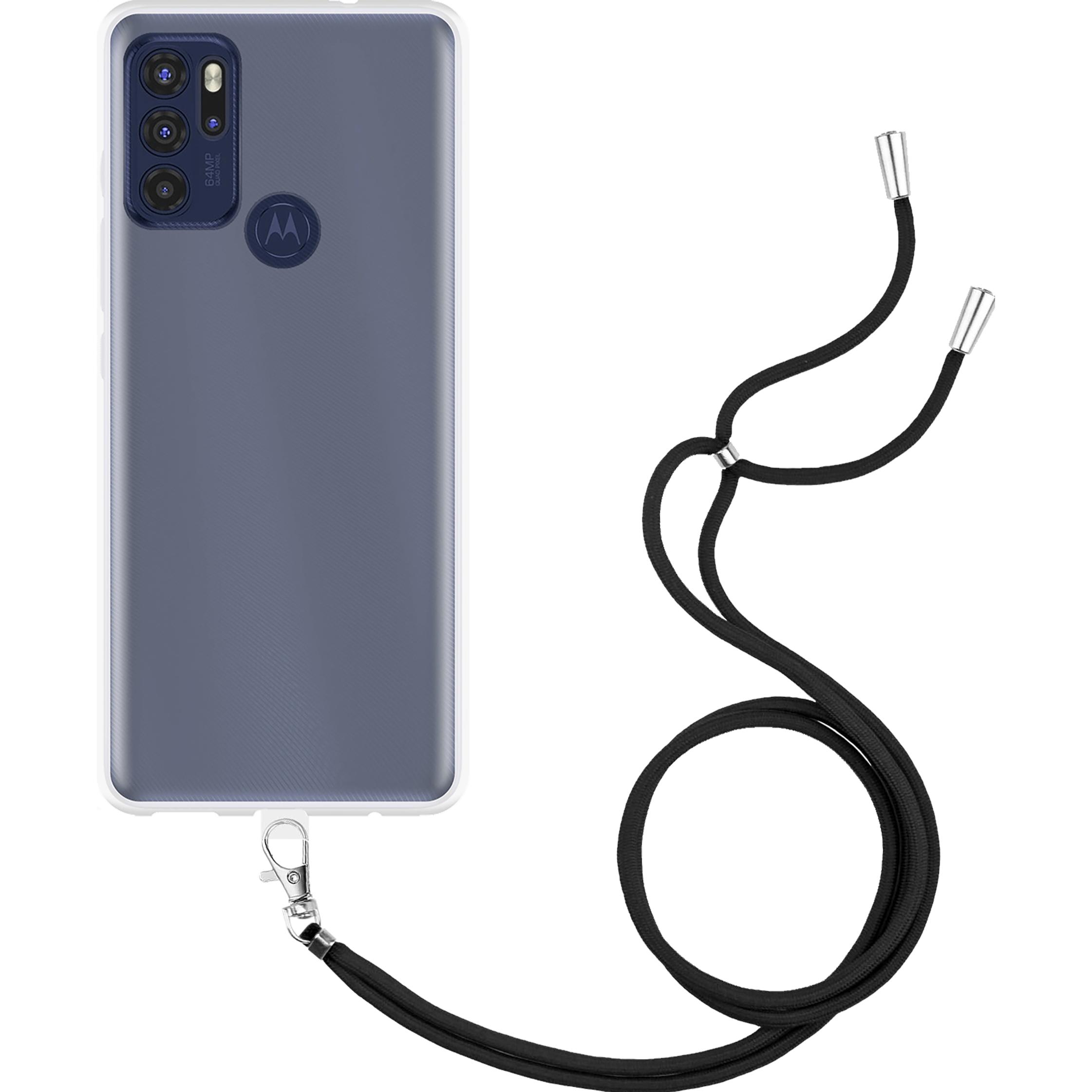 Thumbnail - Cazy Handykette Hülle Kompatibel mit Motorola Moto G60s - Silikon Handyhülle mit Band Necklace Hülle -, Handykette, Tran...