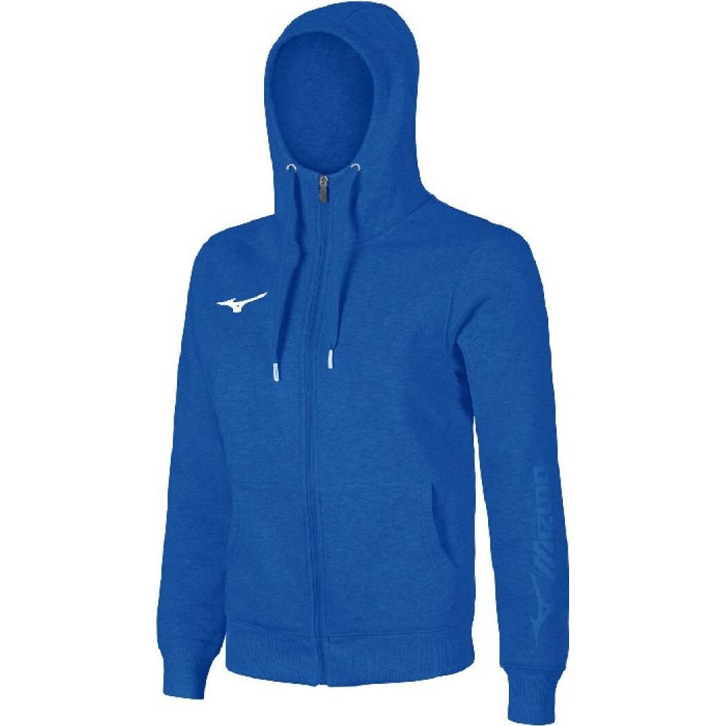 Mizuno, Herren, Pullover, Sweat FZ Hoodie, Blau, (XL)