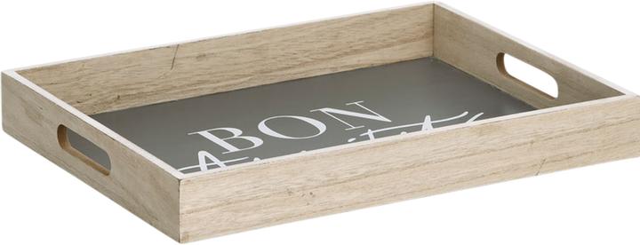 Produktbild Zeller Present Tablett "Bon Appetit", MDF, anthrazit