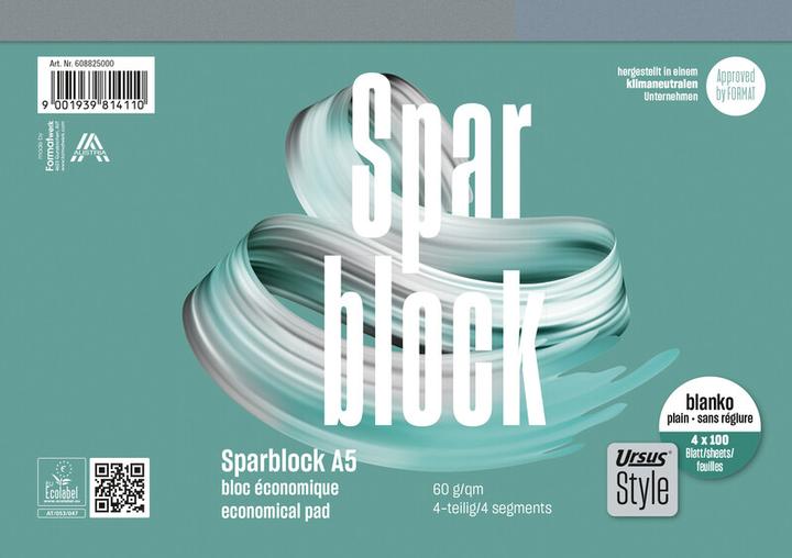 Actual product image Ursus Economy block (A5, Plain, Hardcover)