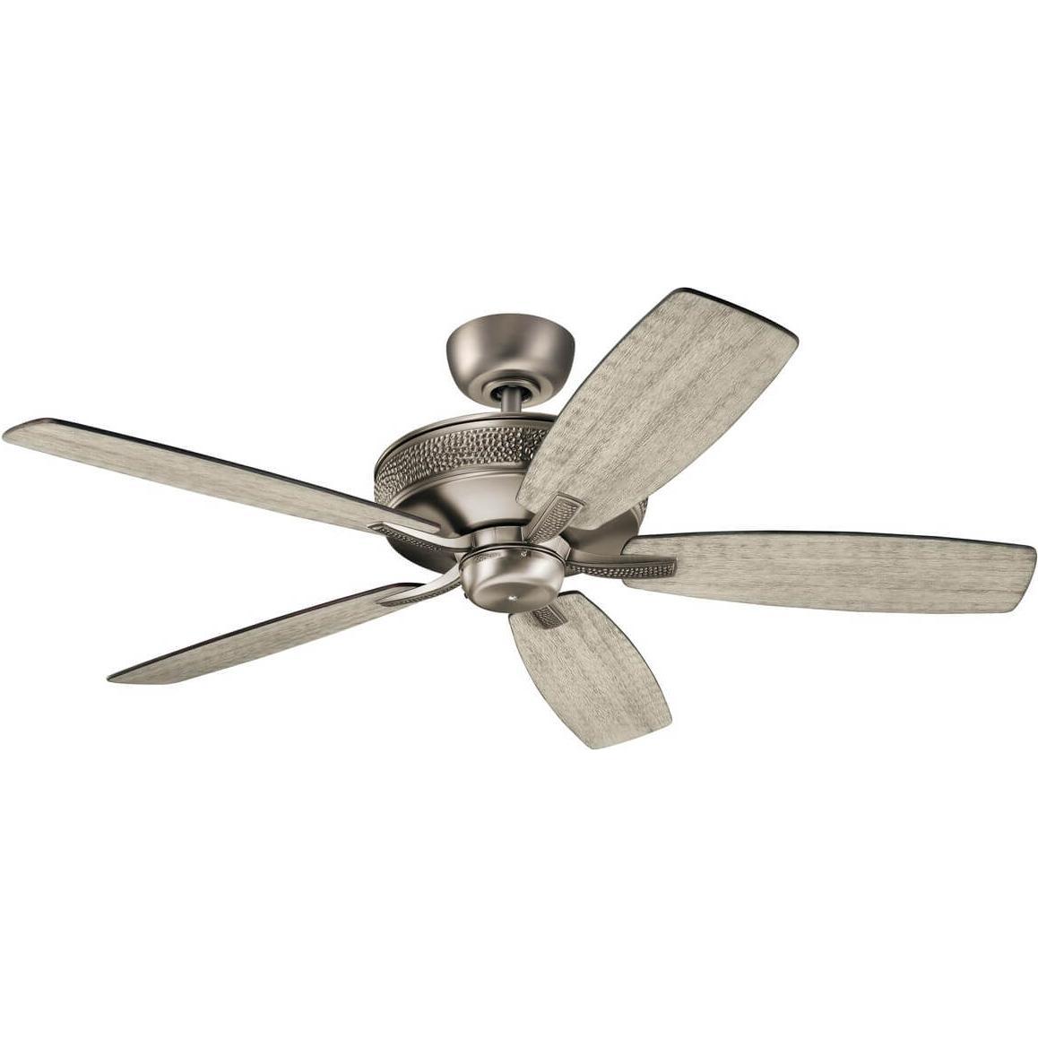 Elstead Lighting Monarch II leiser Deckenventilator Ø132cm Holz + Fernbedienung, Ventilator, Braun