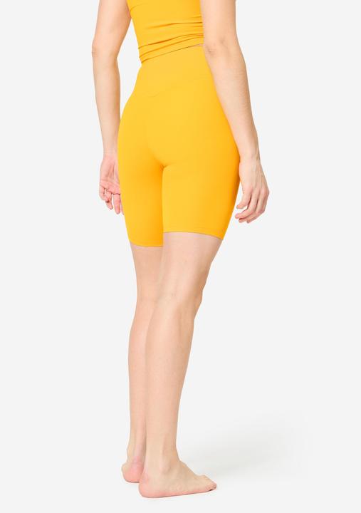 Produktbild Domyos Radlerhose Damen Slim hoher Taillenbund - gelb (M)