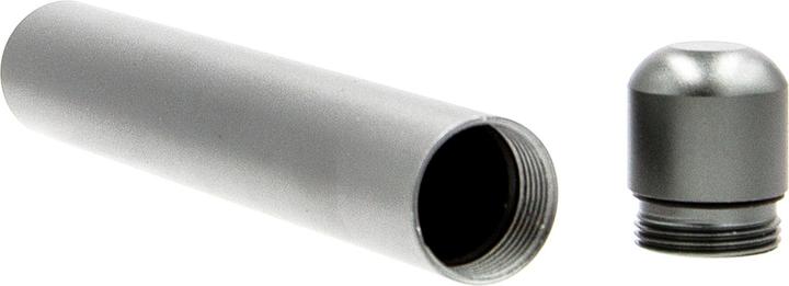 Actual product image BestV Smell Proof Metal Tube Grey 12 x 1.8 cm