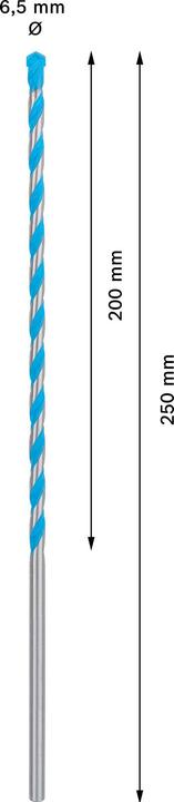 Productafbeelding Bosch Professional Zubehör Expert CYL-9 MultiConstructieboor, 6 x 200 x 250 mm, d 6 mm (6,5 millimeter)