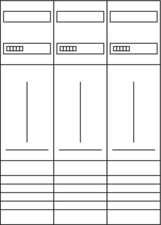 Actual product image Hager Complete panel 3ZP univ.Z H1050mm 3-panel version Central Germany ZL32P4K