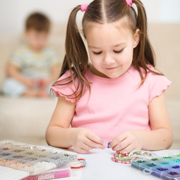 Actual product image Activity Board Perlen für Armbänder 38000 Stück, Farbperlen Set Schmuck, Perlen für Armbänder