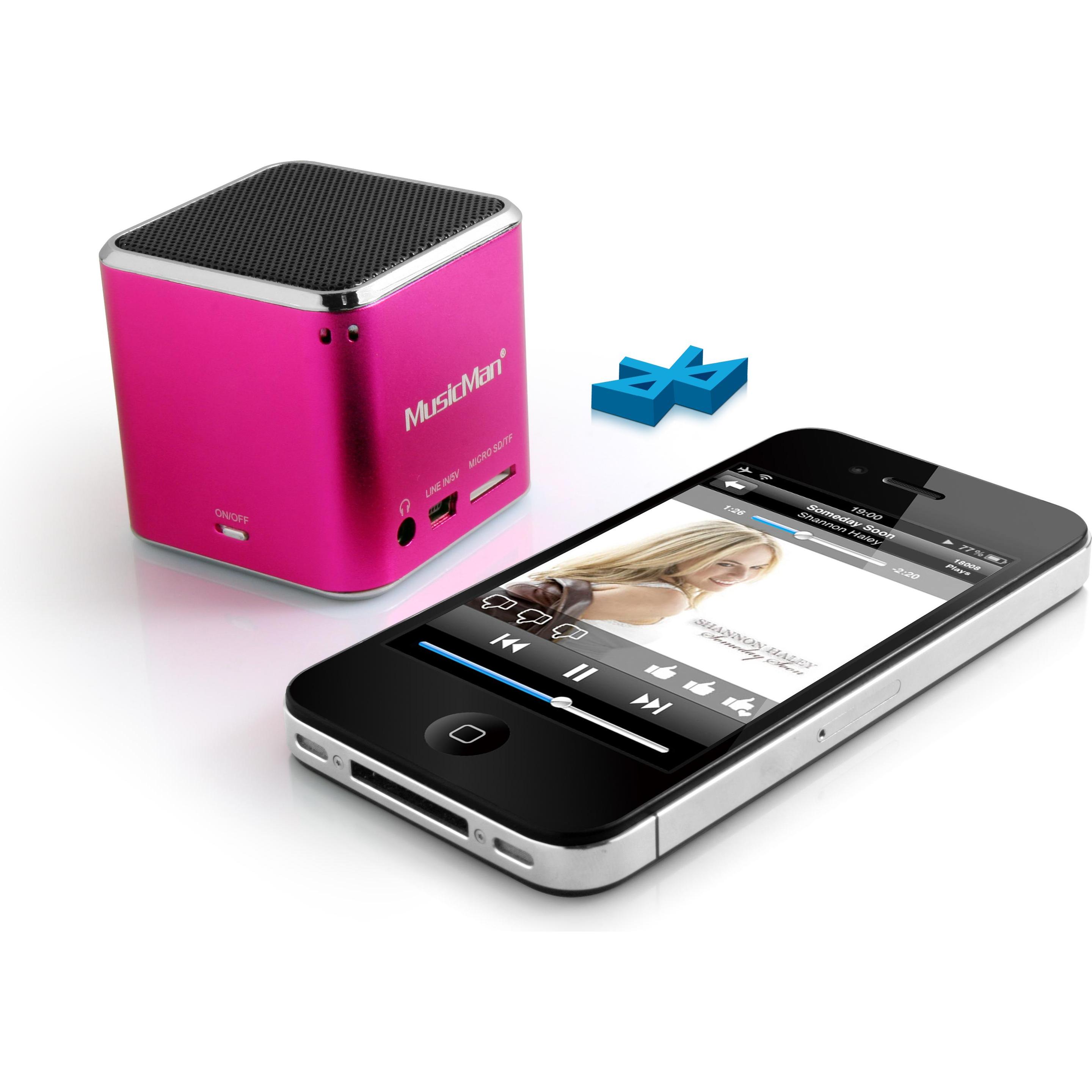 Thumbnail - Technaxx Musicman Wireless Soundstation (2 h, Akkubetrieb), Bluetooth Lautsprecher, Pink
