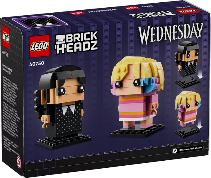Produktbild LEGO BrickHeadz Wednesday Wednesday und Enid (40750, LEGO Brickheadz)