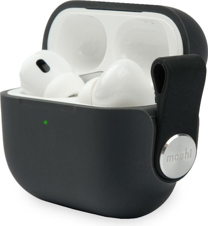 Image du produit Moshi Pebbo Schutzhülle für Airpods Pro 2 - Silikon - Schwarz (Manchon pour casque d'écoute)