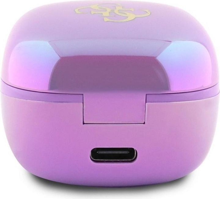 Productafbeelding Guess 4G Logo Mini TWS Draadloze Hoofdtelefoon Bluetooth - Paars (ANC, 24 h, Draadloze)