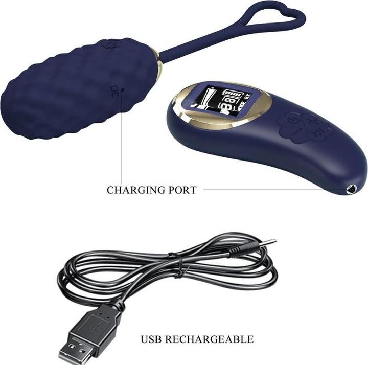 Image du produit Pretty Love Vivian Blue oeuf Vibrant Avec Télécommande