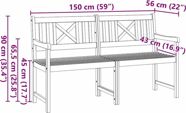Image du produit vidaXL Gartenbank