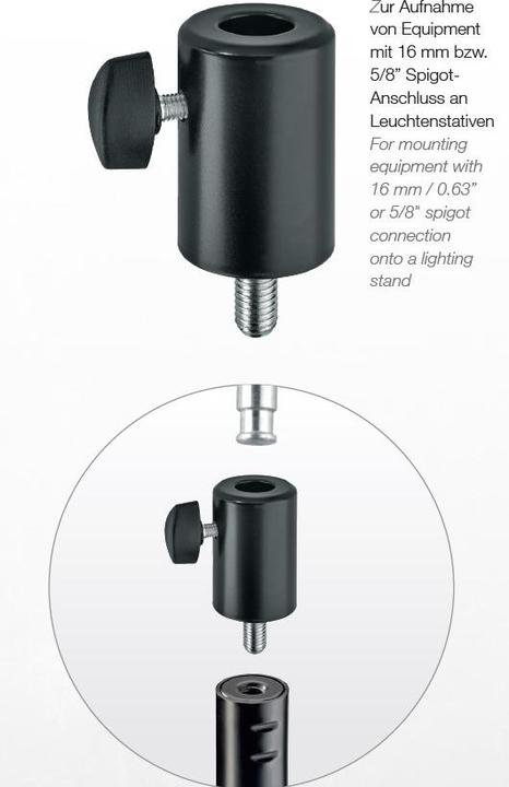 Actual product image K&M 66370 Mini TV spigot adapter