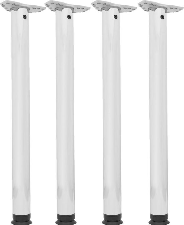 Produktbild Vasalat CAMAR Tischfüsse Zoom höhenverstellbar 1100-1200mm, Stahl silber 4 Stück