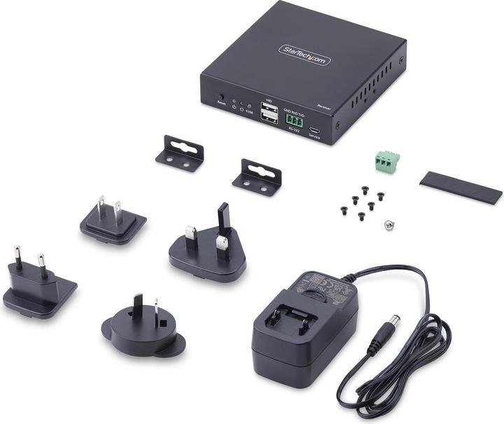 Image du produit StarTech .com IH2006-KVM-RX, Destinataire, Avec fil, 3840 x 2160 pixels, 60 Hz, Noir, Métal