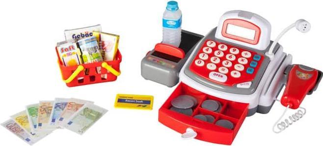 Besttoy Cash register with accessories - white-red-grey