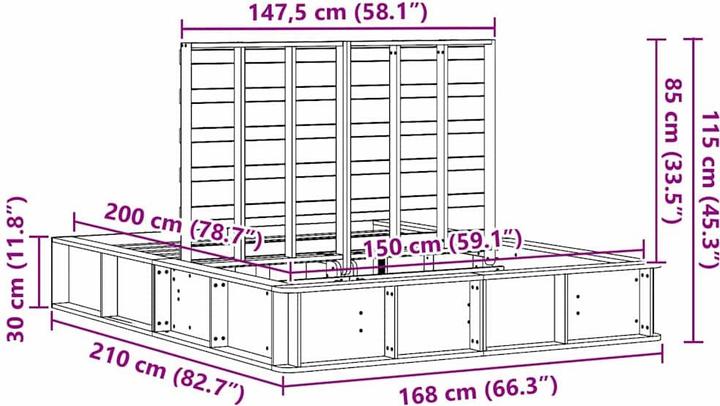 Actual product image vidaXL Bedstead (150 x 200 cm)